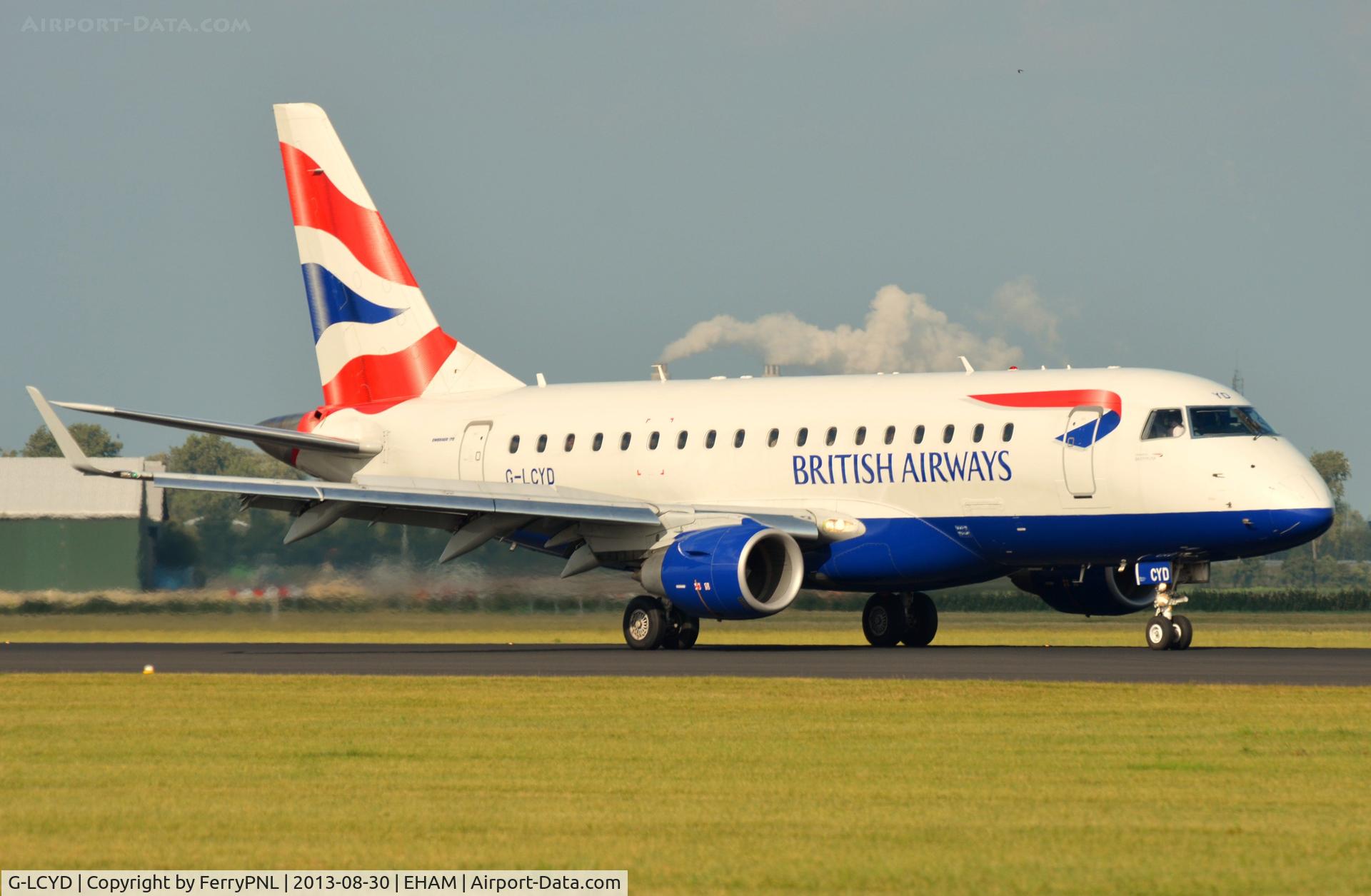 G-LCYD, 2009 Embraer 170STD (ERJ-170-100STD) C/N 17000294, BA Cityflyer ERJ170 just landed
