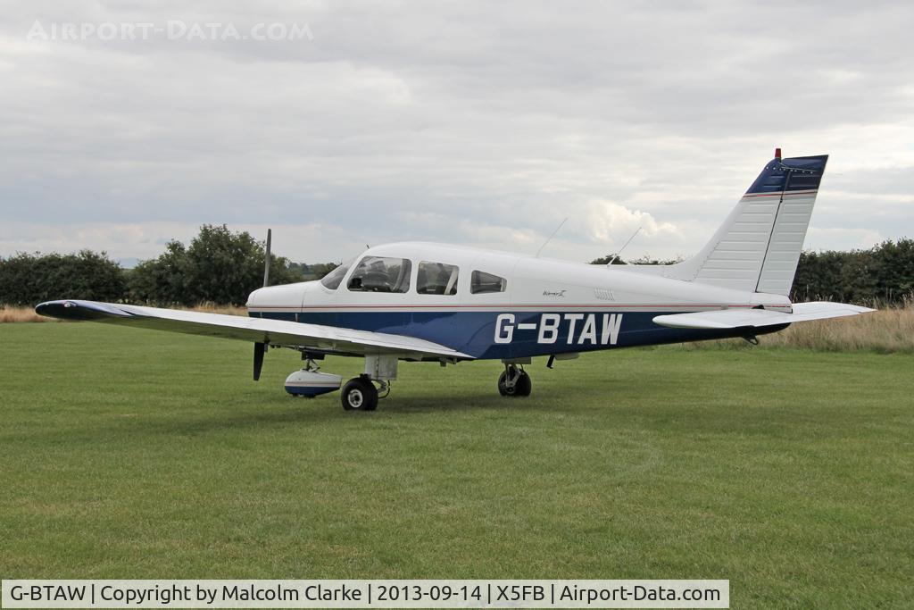 G-BTAW, 1986 Piper PA-28-161 C/N 28-8616031, Piper PA-28-161 Cherokee Warrior II, Fishburn Airfield, September 2013.