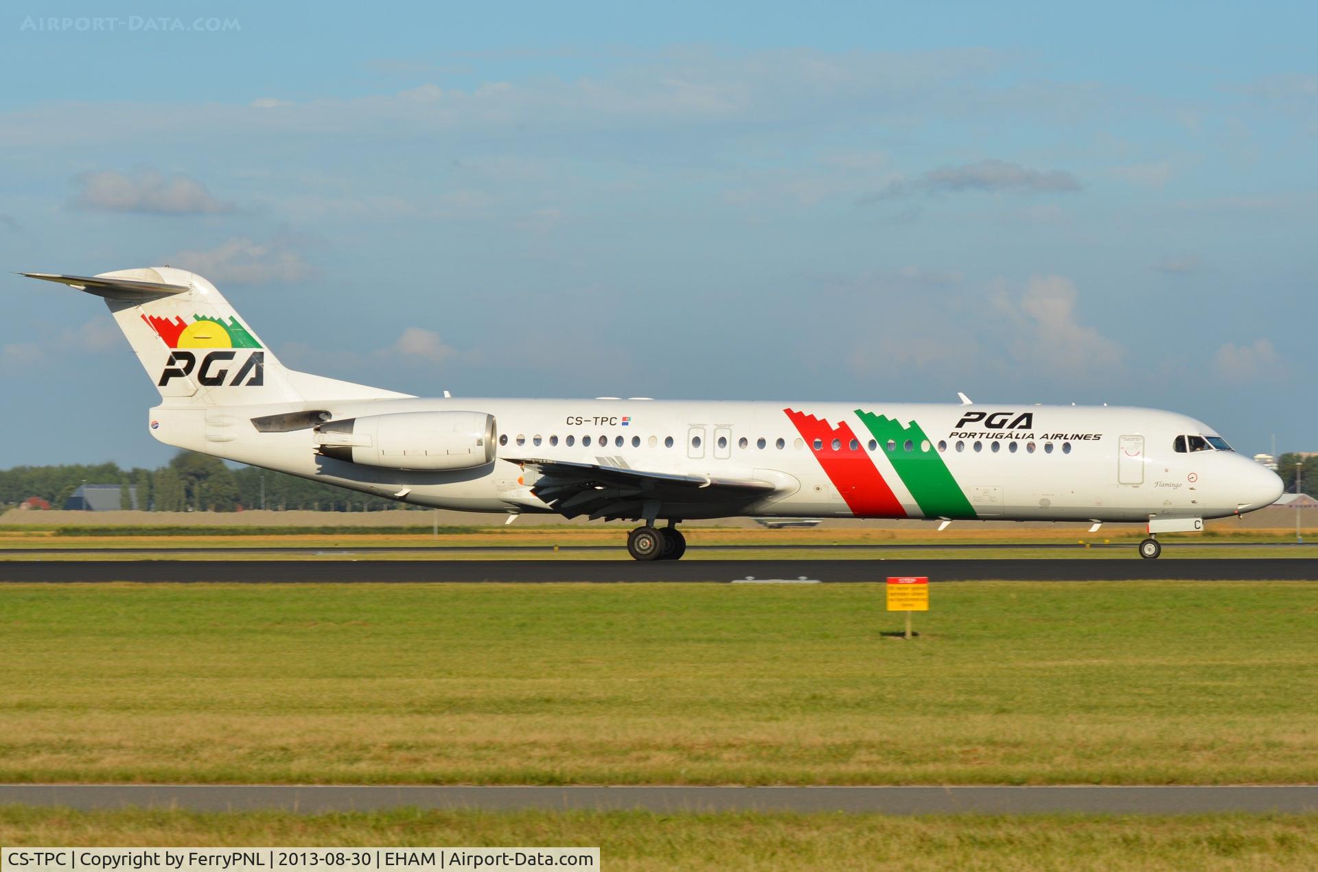 CS-TPC, 1990 Fokker 100 (F-28-0100) C/N 11287, Portugalia Fk100 on TAP flight from Porto.