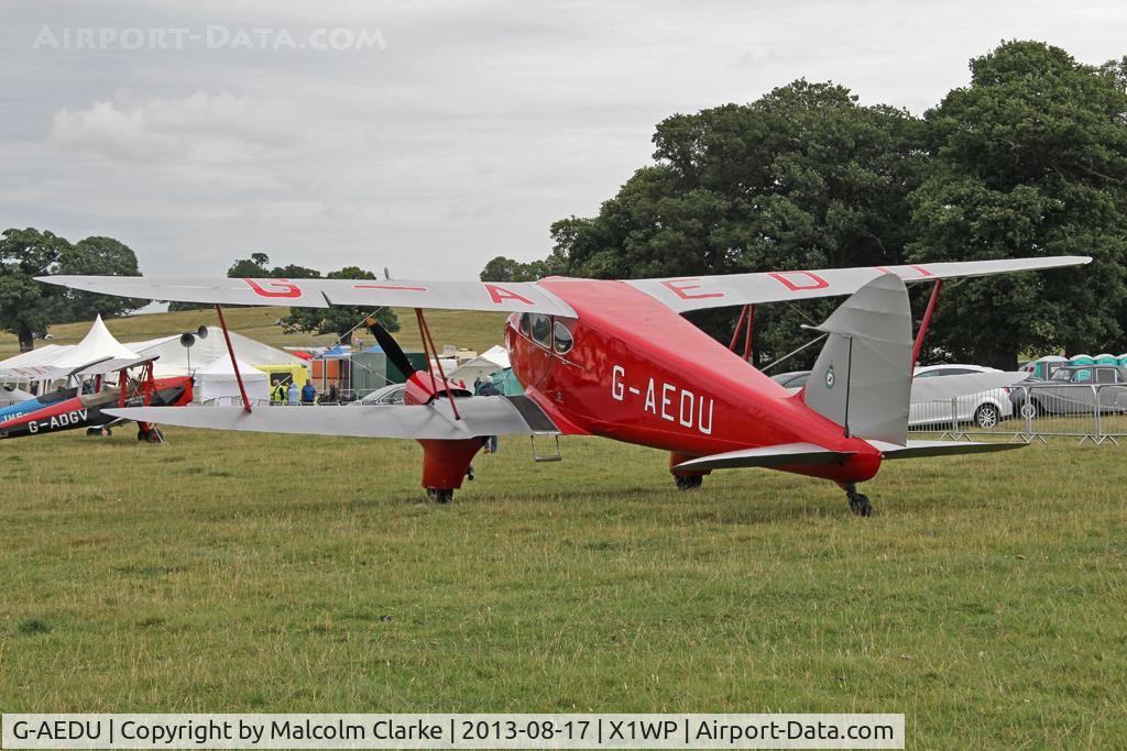 G-AEDU, 1937 De Havilland DH-90A Dragonfly C/N 7526, De Havilland DH-90 Dragonfly at The De Havilland Moth Club's 28th International Moth Rally at Woburn Abbey. August 2013.