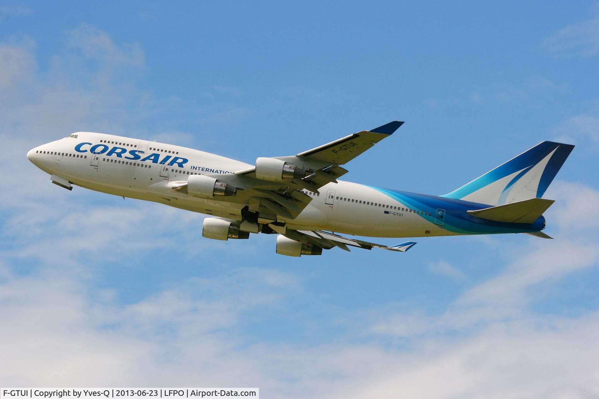 F-GTUI, 1992 Boeing 747-422 C/N 26875, Boeing 747-422, Take off rwy 24, Paris-Orly Airport (LFPO-ORY)