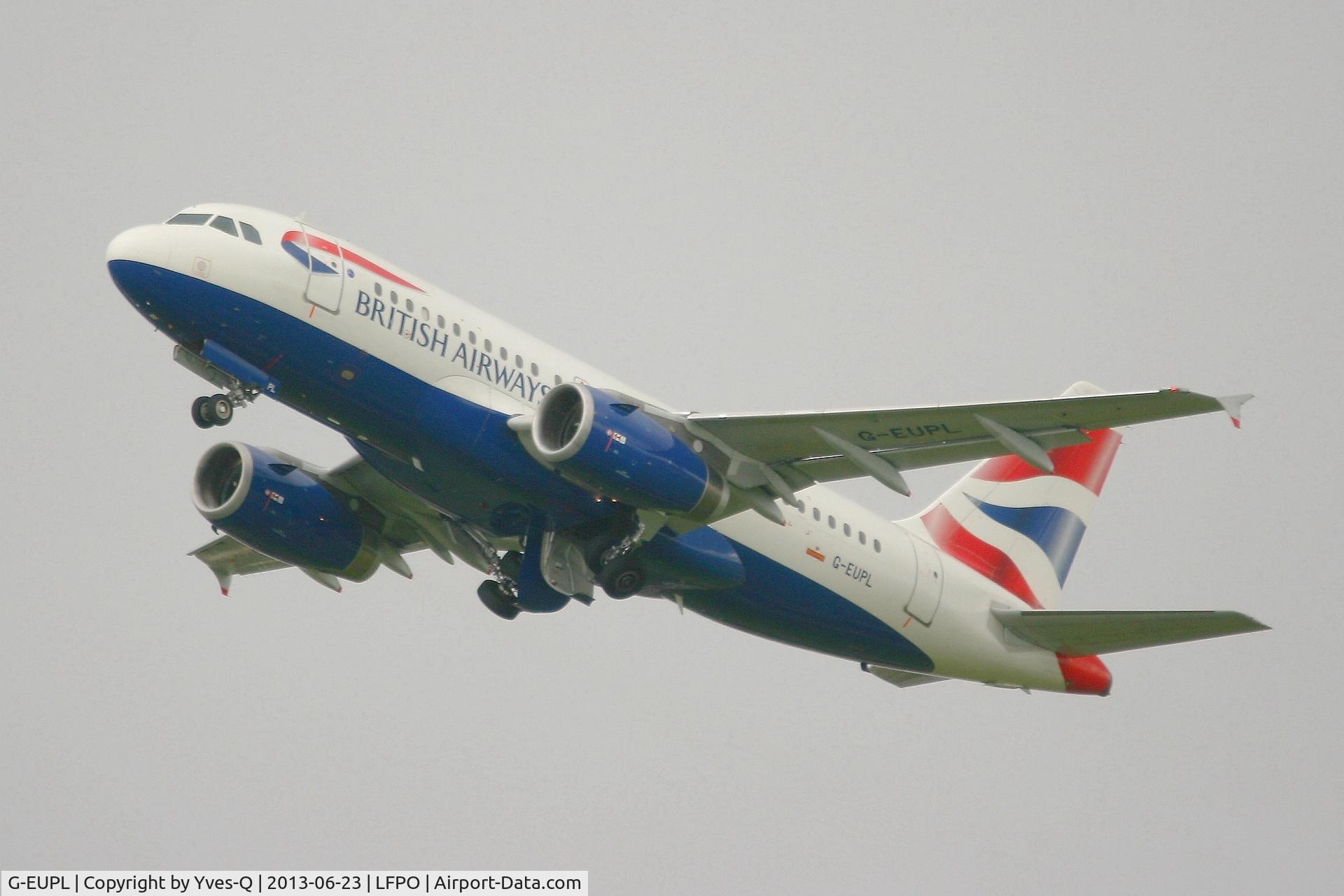 G-EUPL, 2000 Airbus A319-131 C/N 1239, Airbus A319-131, Take off rwy 24, Paris-Orly Airport (LFPO-ORY)