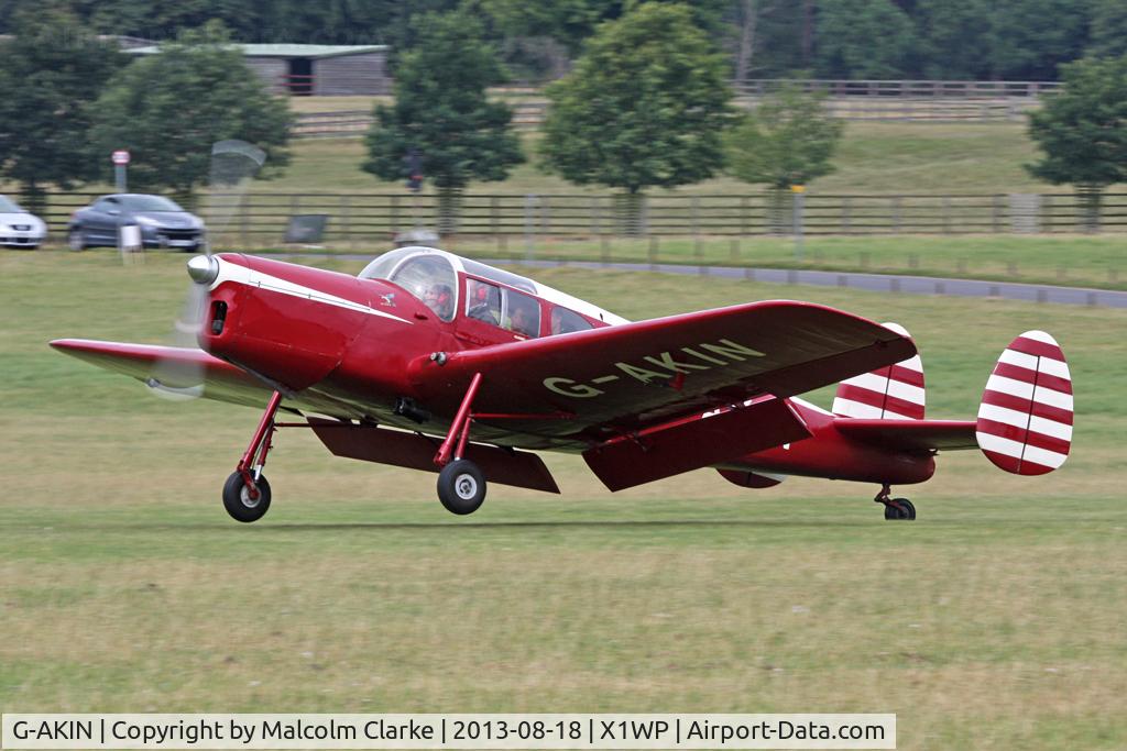 G-AKIN, 1947 Miles M38 Messenger 2A C/N 6728, Miles M38 Messenger 2A at The De Havilland Moth Club's 28th International Moth Rally at Woburn Abbey. August 2013.