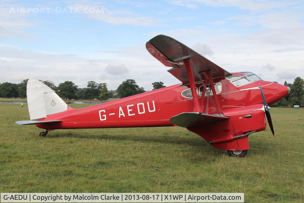 G-AEDU, 1937 De Havilland DH-90A Dragonfly C/N 7526, De Havilland DH-90 Dragonfly at The De Havilland Moth Club's 28th International Moth Rally at Woburn Abbey. August 2013.