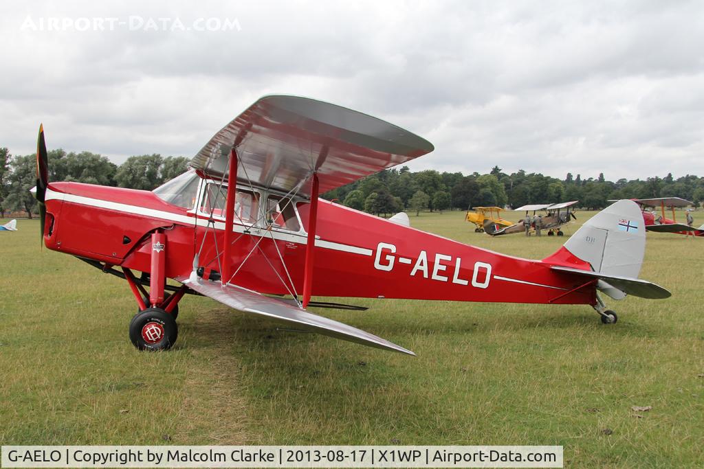 G-AELO, 1936 De Havilland DH.87B Hornet Moth C/N 8105, De Havilland DH-87B Hornet Moth at The De Havilland Moth Club's 28th International Moth Rally at Woburn Abbey. August 2013.