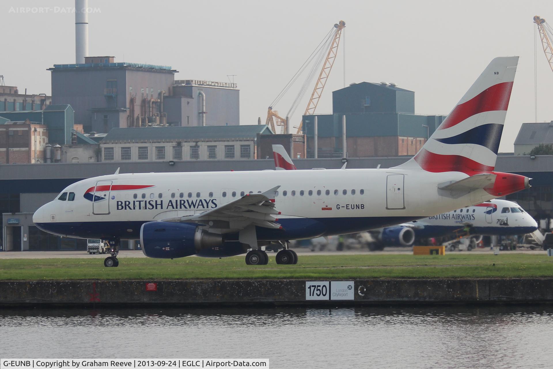 G-EUNB, 2009 Airbus A318-112 C/N 4039, About to take off.
