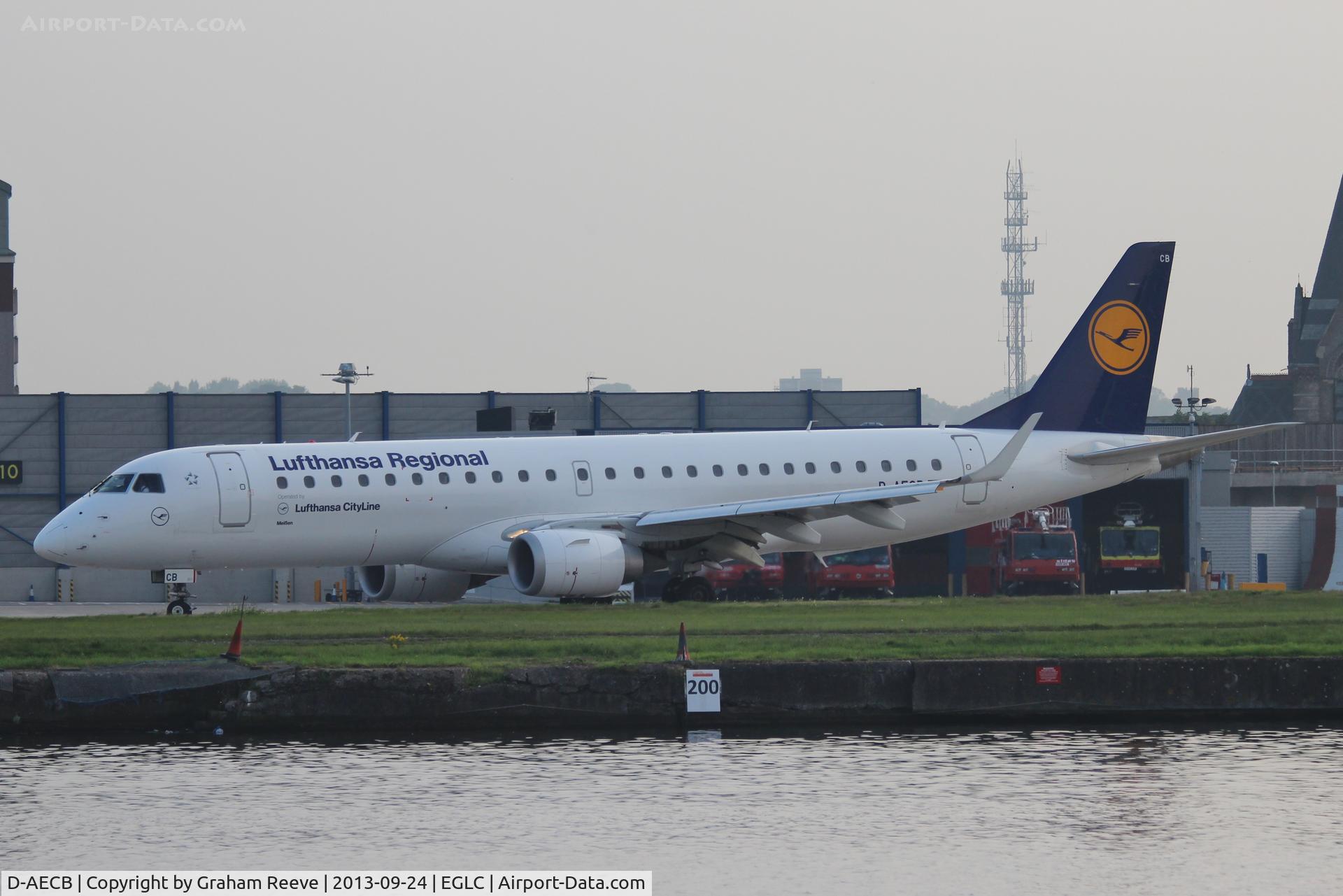 D-AECB, 2009 Embraer 190LR (ERJ-190-100LR) C/N 19000332, About to take off.