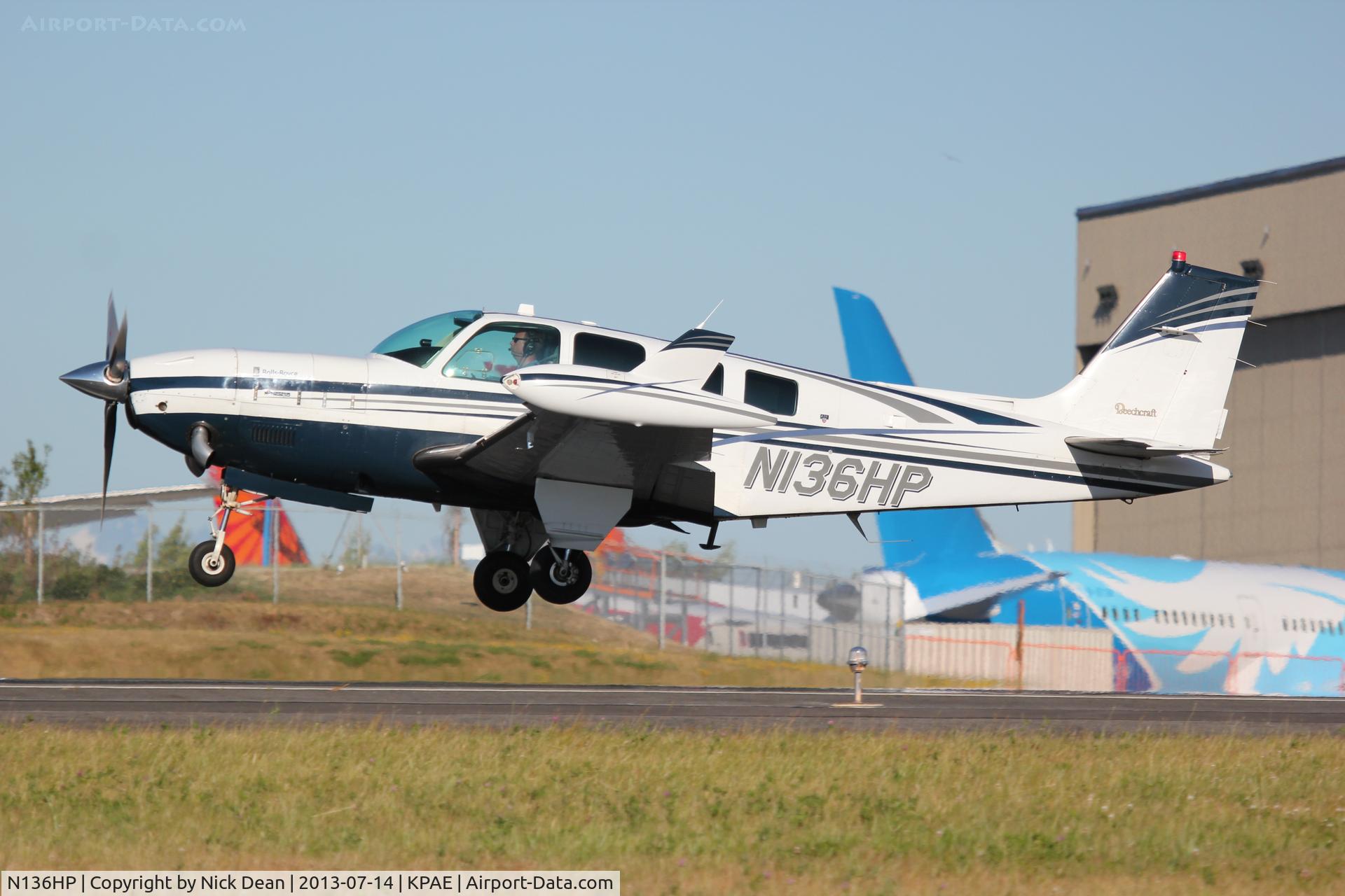 N136HP, 1984 Beech B36T C/N E2184, KPAE/PAE