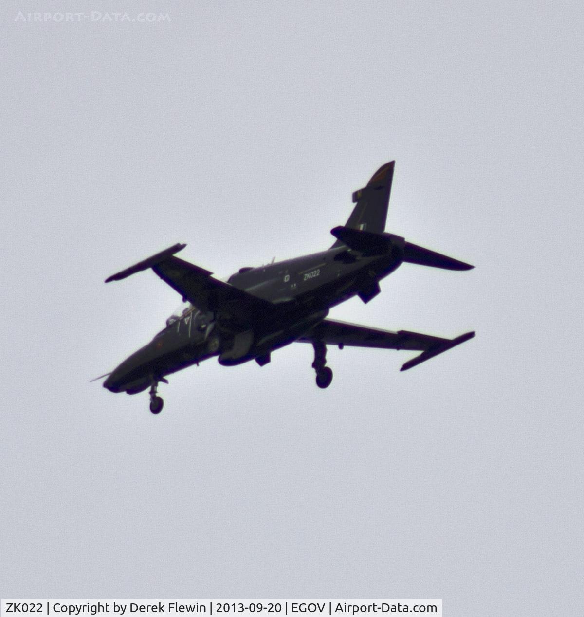 ZK022, 2009 British Aerospace Hawk T2 C/N RT013/1251, Hawk T2 coded M of 4(R) Sqn short finals runway 14 at RAF Valley Anglesey.
