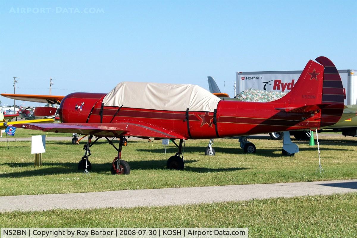 N52BN, 1993 Yakovlev Yak-52 C/N 9311705, Yakovlev Yak-52 [9311705] Oshkosh-Wittman Regional~N 30/07/2008