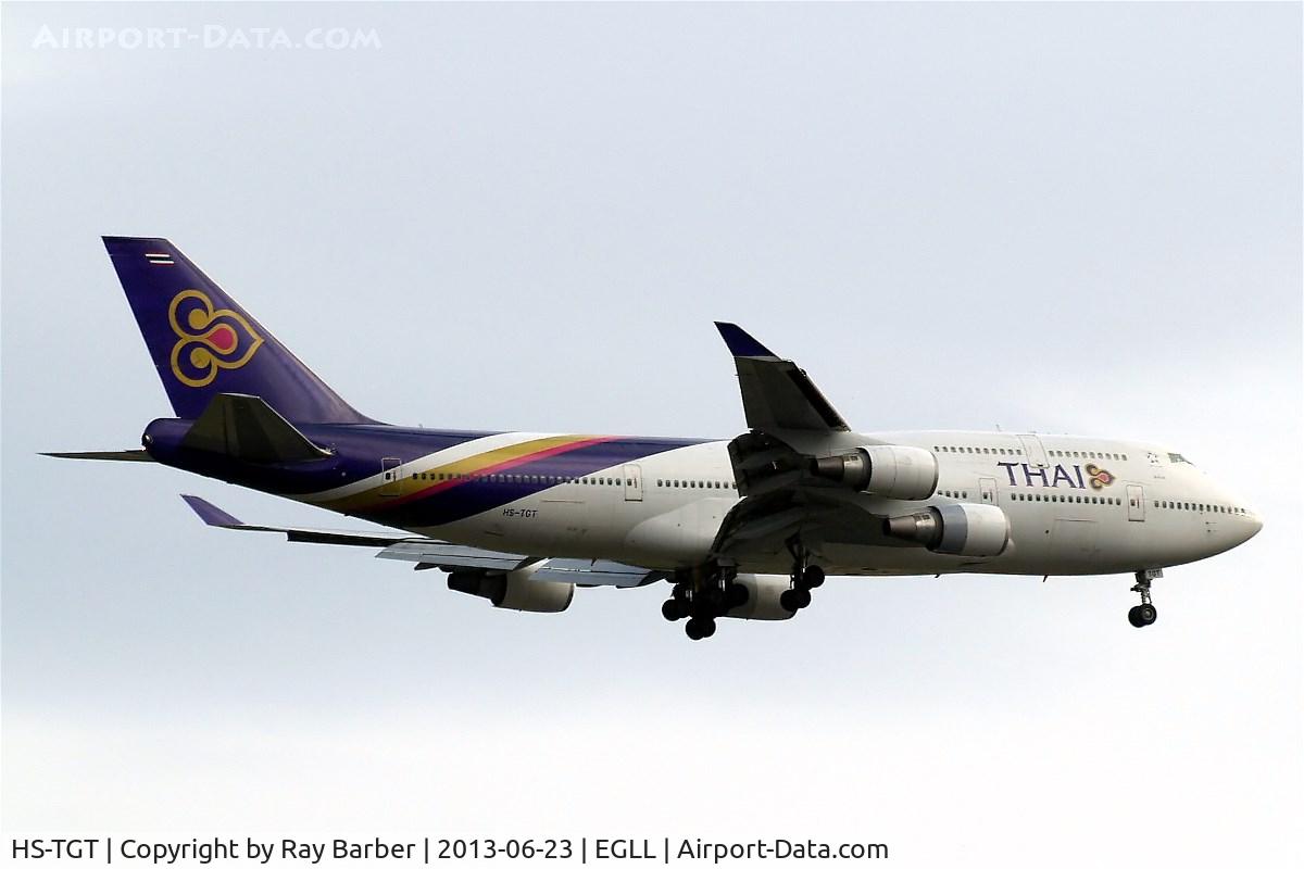 HS-TGT, 1996 Boeing 747-4D7 C/N 26616, Boeing 747-4D7 [26616] (Thai Airways) Home~G 23/06/2013. On approach 27R.