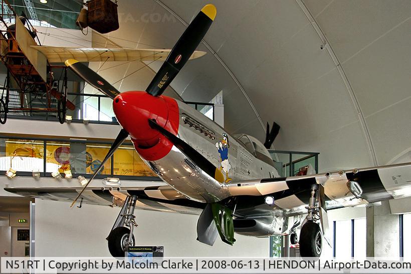 N51RT, 1944 North American F-51D Mustang C/N 122-40949, North American P-51D Mustang at The RAF Museum, Hendon in June 2008.