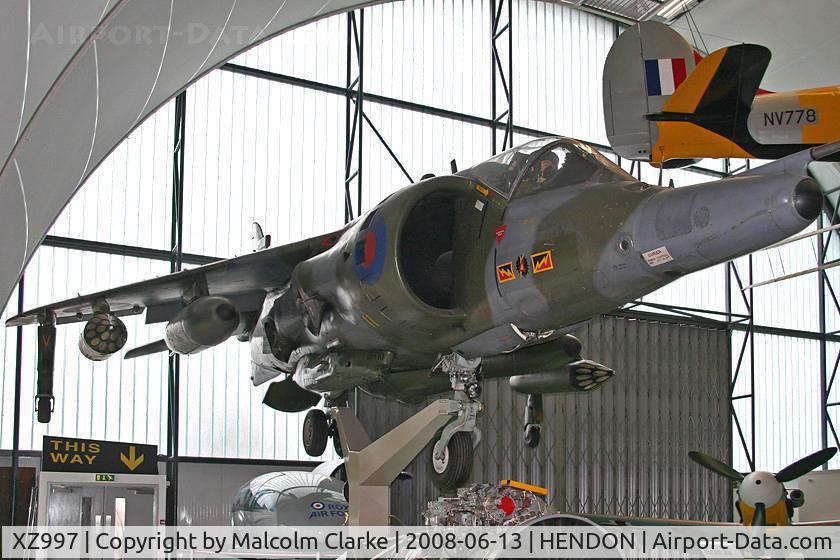 XZ997, British Aerospace Harrier GR.3 C/N 712220, British Aerospace Harrier GR.3 at The RAF Museum, Hendon in June 2008.