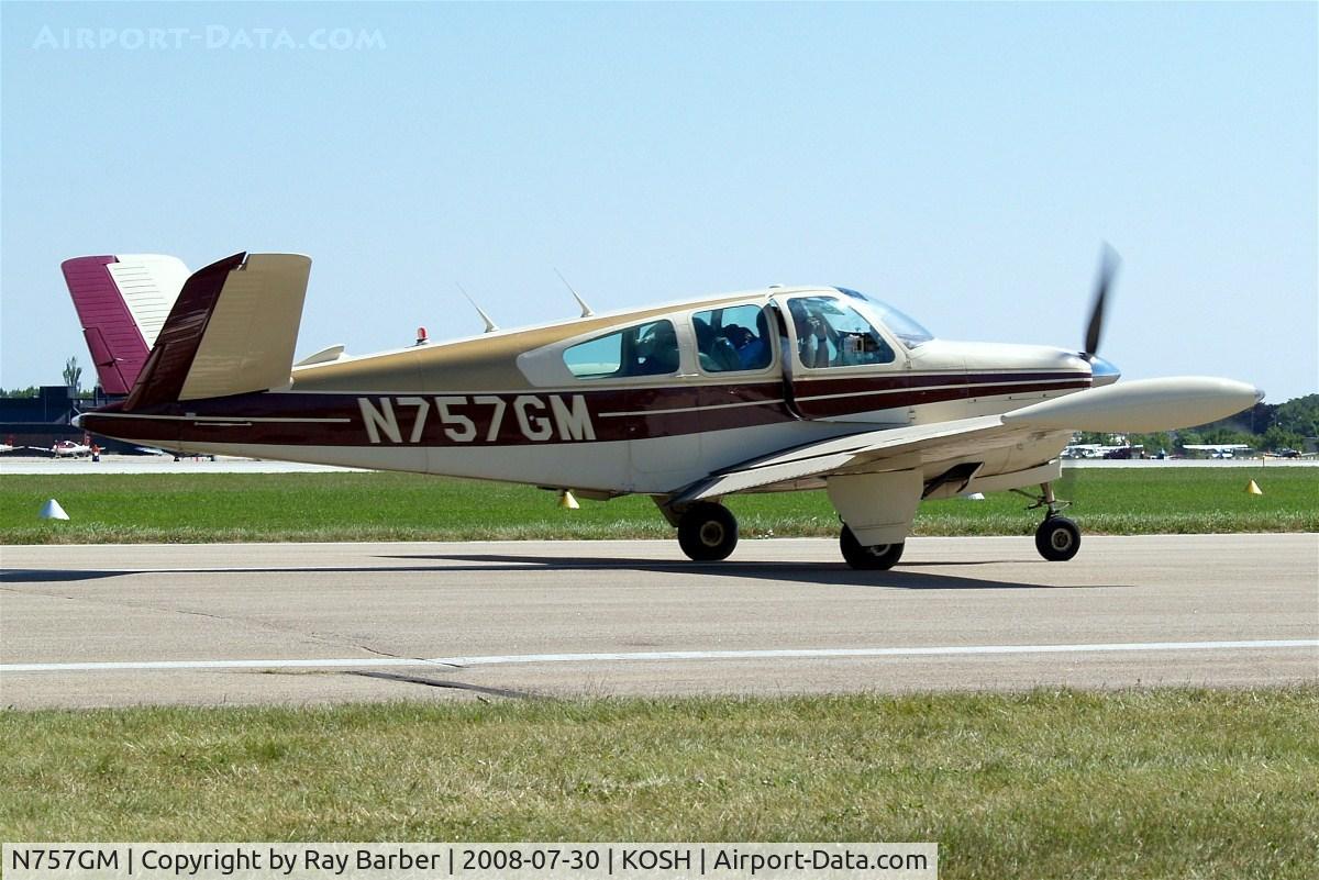 N757GM, 1952 Beech C35 Bonanza C/N D-3239, Beech C35 Bonanza [D-3239] Oshkosh-Wittman Regional~N 30/07/2008