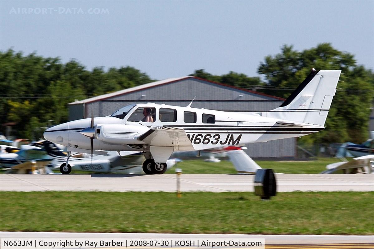N663JM, Raytheon Aircraft Company 58 C/N TH-2121, Beech 58 Baron [TH-2121] Oshkosh-Wittman Regional~N 30/07/2008