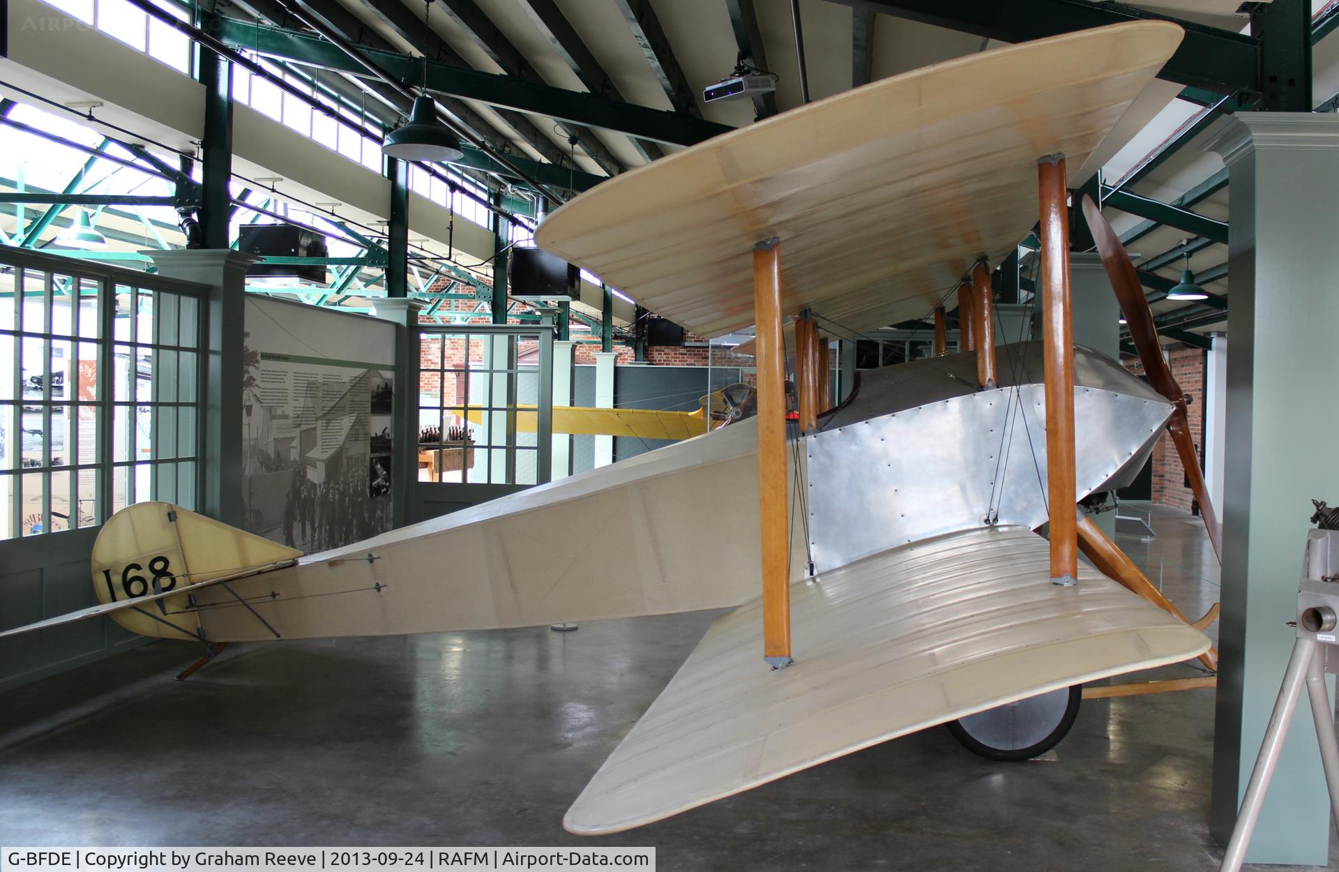 G-BFDE, 1981 Sopwith Tabloid Replica C/N PFA 67-10186, On display at the RAF Museum, Hendon.