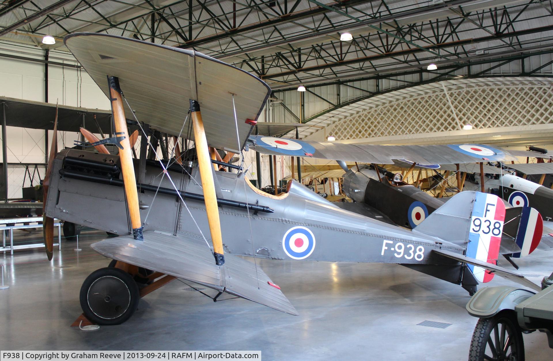 F938, Royal Aircraft Factory SE-5A C/N 687/2404, On display at the RAF Museum, Hendon.