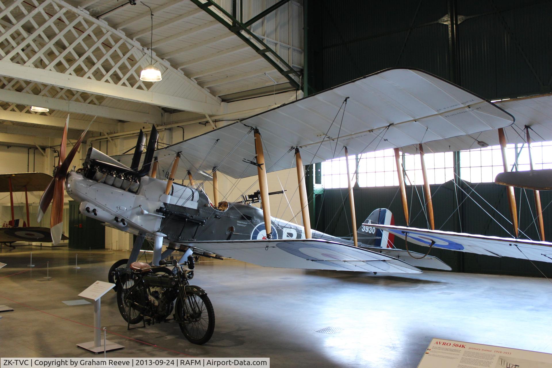 ZK-TVC, 2012 Royal Aircraft Factory RE-8 Replica C/N 0002, On display at the RAF Museum, Hendon.