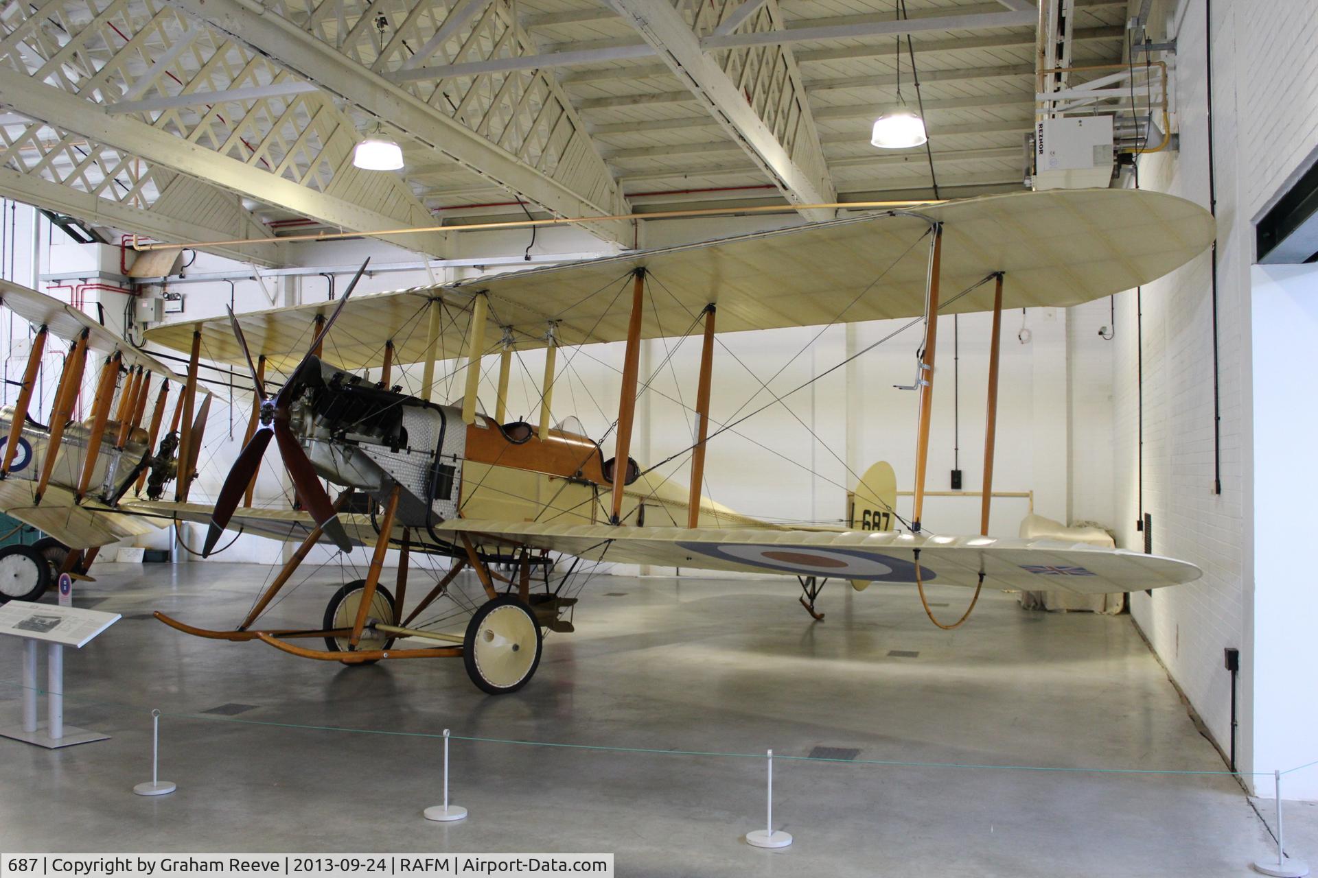 687, Royal Aircraft Factory Be-2b Replica C/N BAPC-181, On display at the RAF Museum, Hendon.