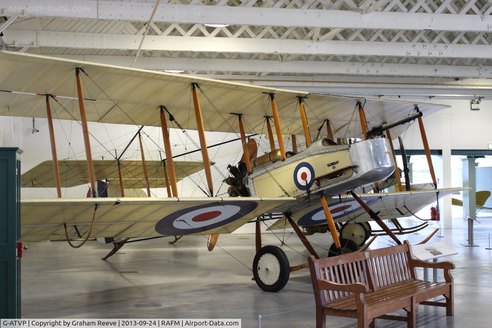 G-ATVP, 1966 Vickers FB.5 Gunbus (Replica) C/N FB5, On display at the RAF Museum, Hendon.