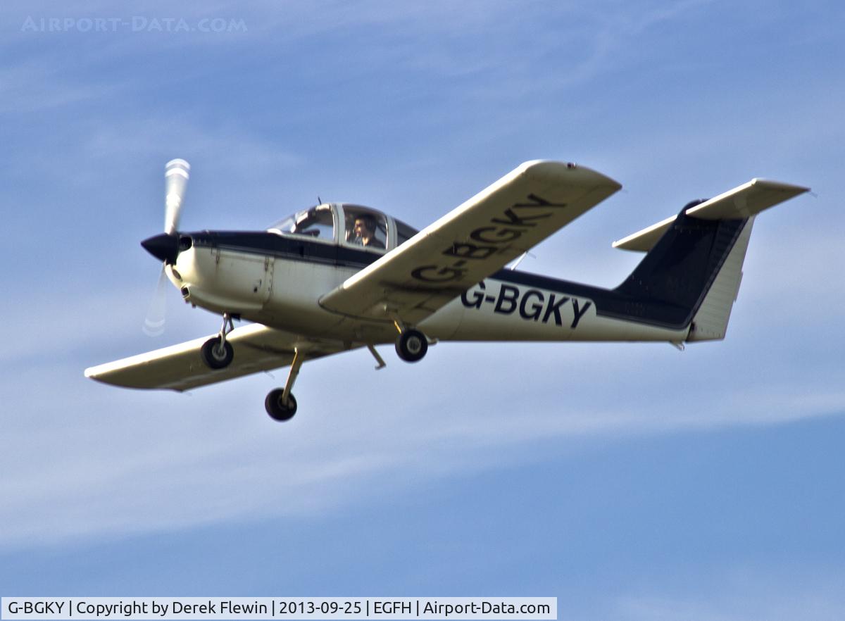 G-BGKY, 1978 Piper PA-38-112 Tomahawk Tomahawk C/N 38-78A0737, Resident Tomahawk operated by Cambrian Flying Club, students first solo flight.