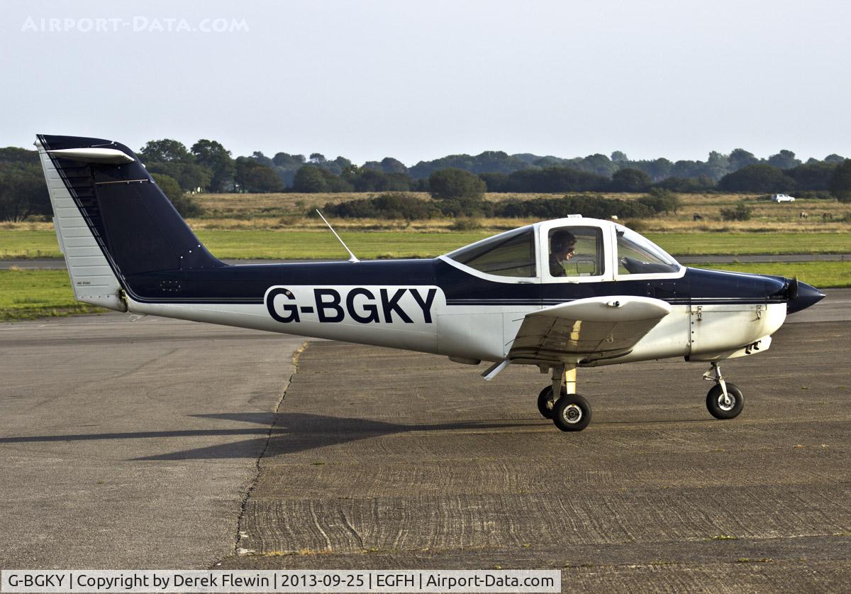 G-BGKY, 1978 Piper PA-38-112 Tomahawk Tomahawk C/N 38-78A0737, Resident Tomahawk operated by Cambrian Flying Club, student closing down after first solo flight.