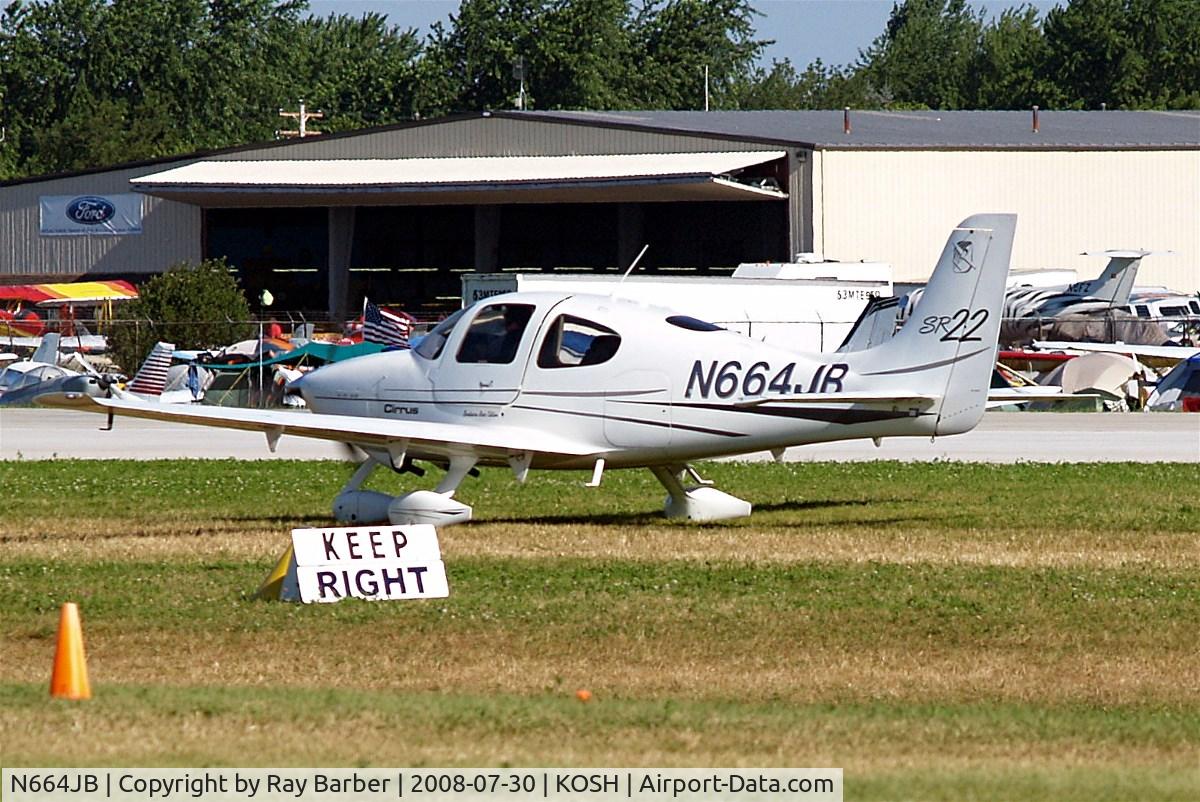N664JB, Cirrus SR22 C/N 0349, Cirrus Design SR-22 [0349] Oshkosh-Wittman Regional~N 30/07/2008