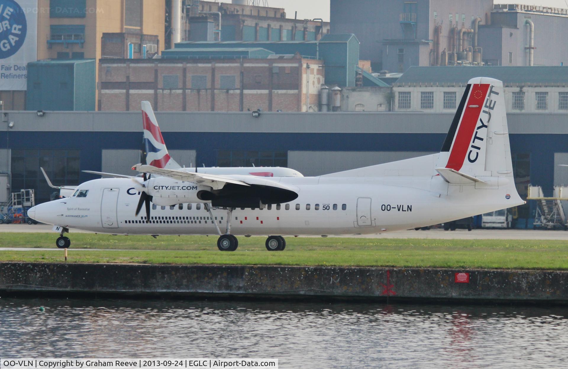 OO-VLN, 1989 Fokker 50 C/N 20145, On it's take off run.