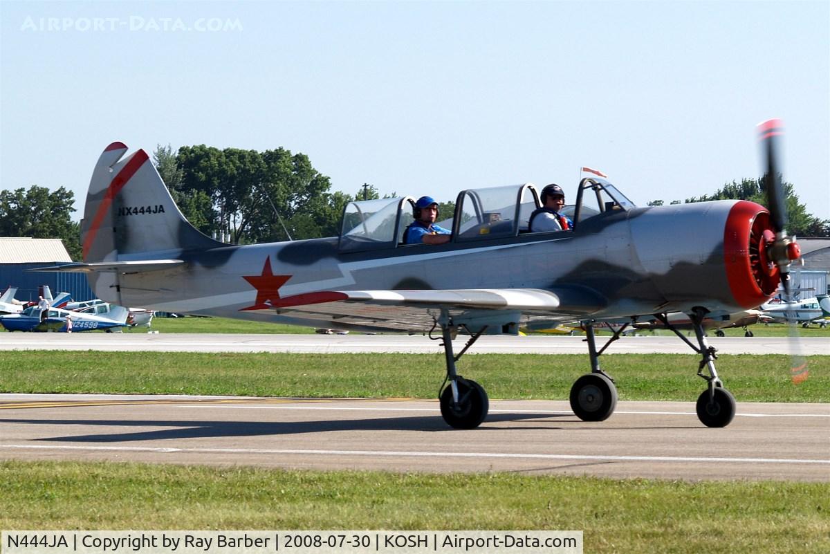 N444JA, 1993 Yakovlev (Aerostar) Yak-52 C/N 9311613, Yakovlev Yak-52 [9311613] Oshkosh-Wittman Regional~N 30/07/2008. Marked NX444JA.