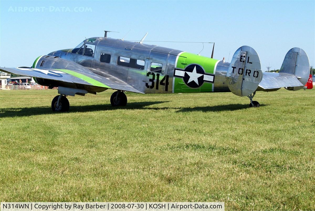 N314WN, 1952 Beech C-45H Expeditor C/N AF-566, Beech C-45H Expeditor [AF-566] Oshkosh-Wittman Regional~N 30/07/2008