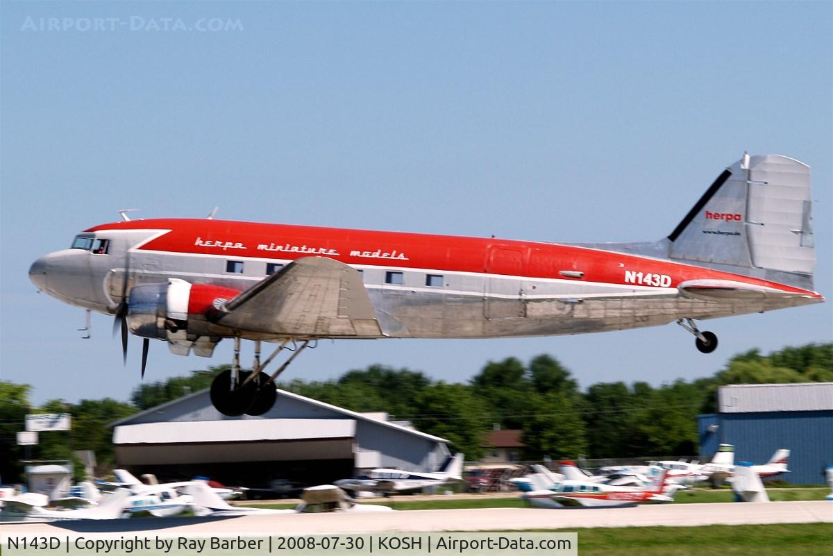 N143D, 1938 Douglas DC-3A-S4C4G C/N 2054, Douglas DC-3A [2054] (Academy Airlines /Herpa) Oshkosh-Wittman Regional~N 30/07/2008