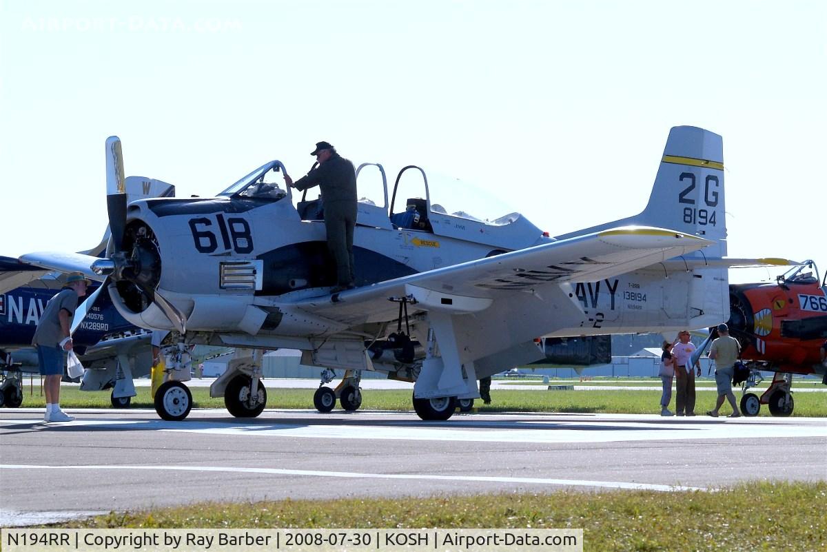 N194RR, North American T-28B Trojan C/N 200-265 (138194), North American T-28B Trojan [20-265] Oshkosh-Wittman Regional~N 30/07/2008