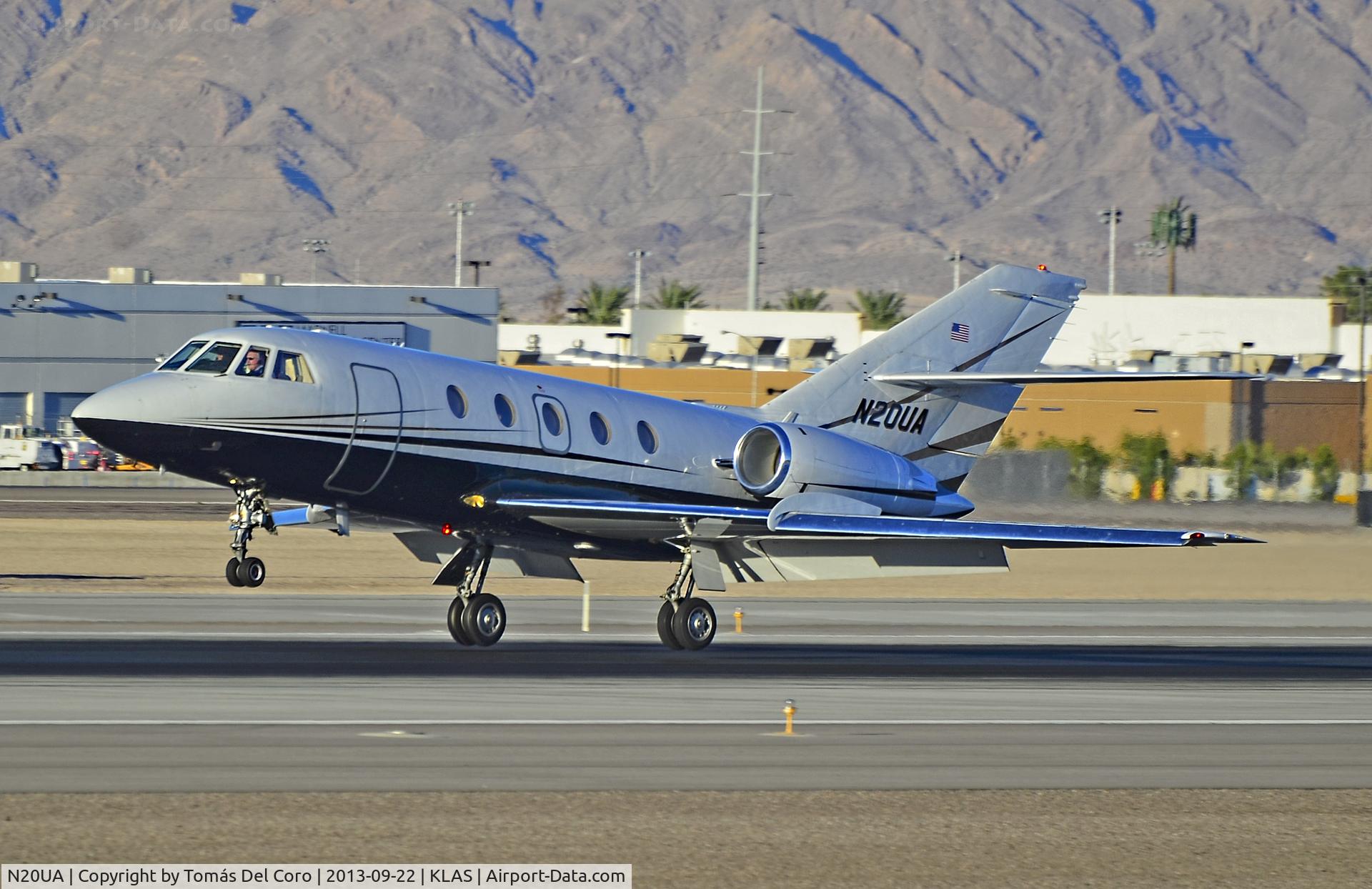 N20UA, 1967 Dassault Falcon (Mystere) 20C-5 C/N 91, N20UA  Dassault Falcon (Mystere) 20C-5 (cn 91)

McCarran International Airport (KLAS)
Las Vegas, Nevada
TDelCoro
September 22, 2013