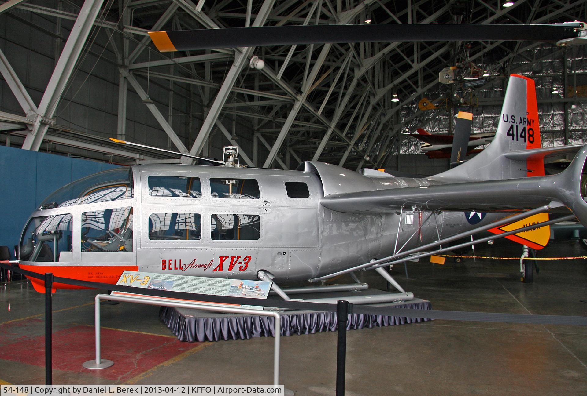 54-148, 1954 Bell XH-33-BF C/N 54148, This was one of several experimental V/STOL aircraft of the 1950s.