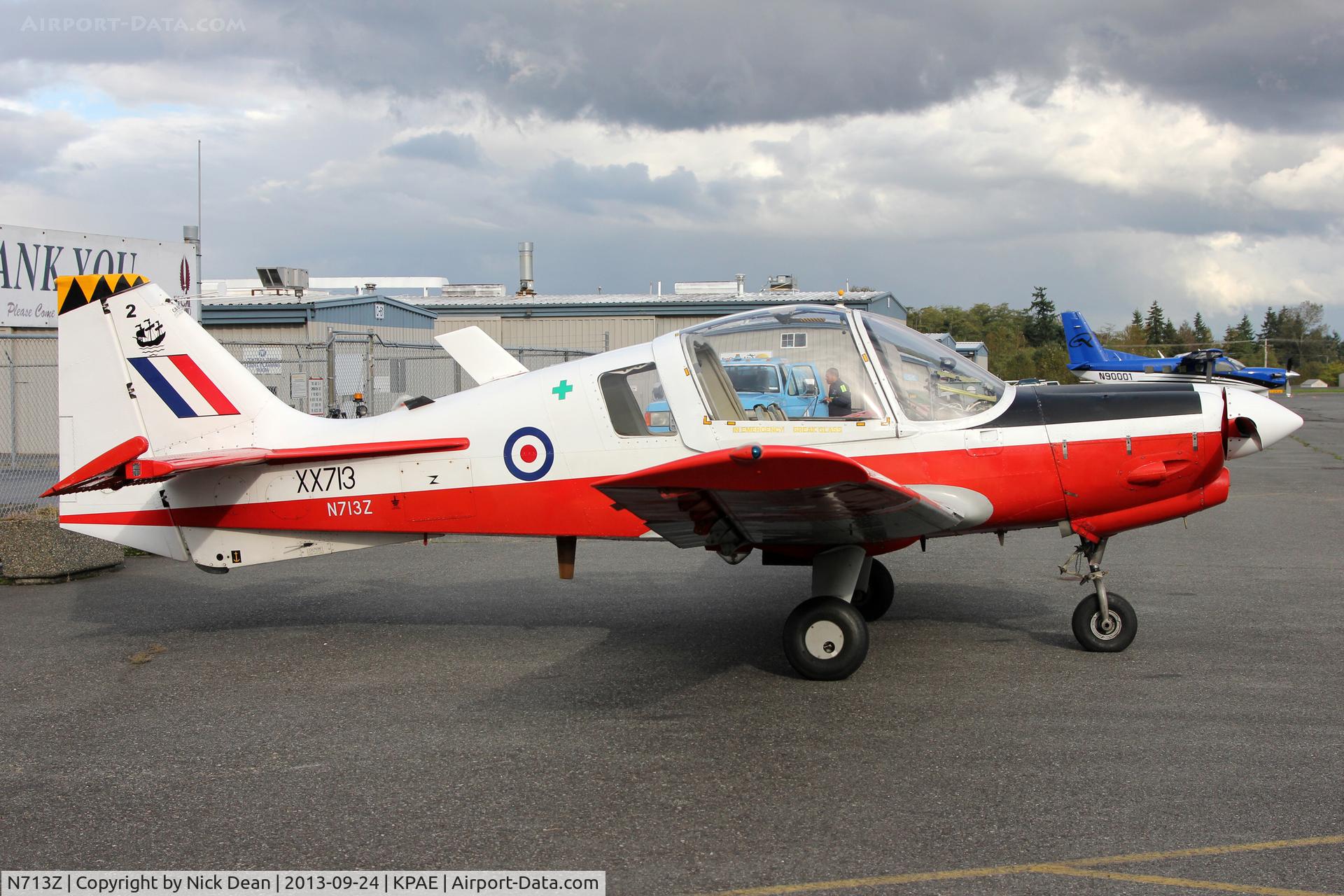 N713Z, 1976 Scottish Aviation Bulldog T.1 C/N BH120/362, KPAE/PAE