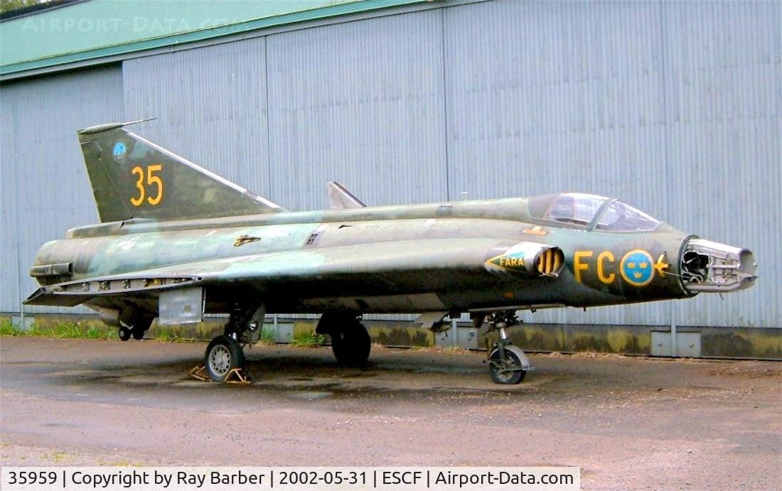 35959, Saab S-35E Draken C/N 35-959, SAAB S-35E Draken [35959] Linkoping-Malmen~SE 31/05/2002