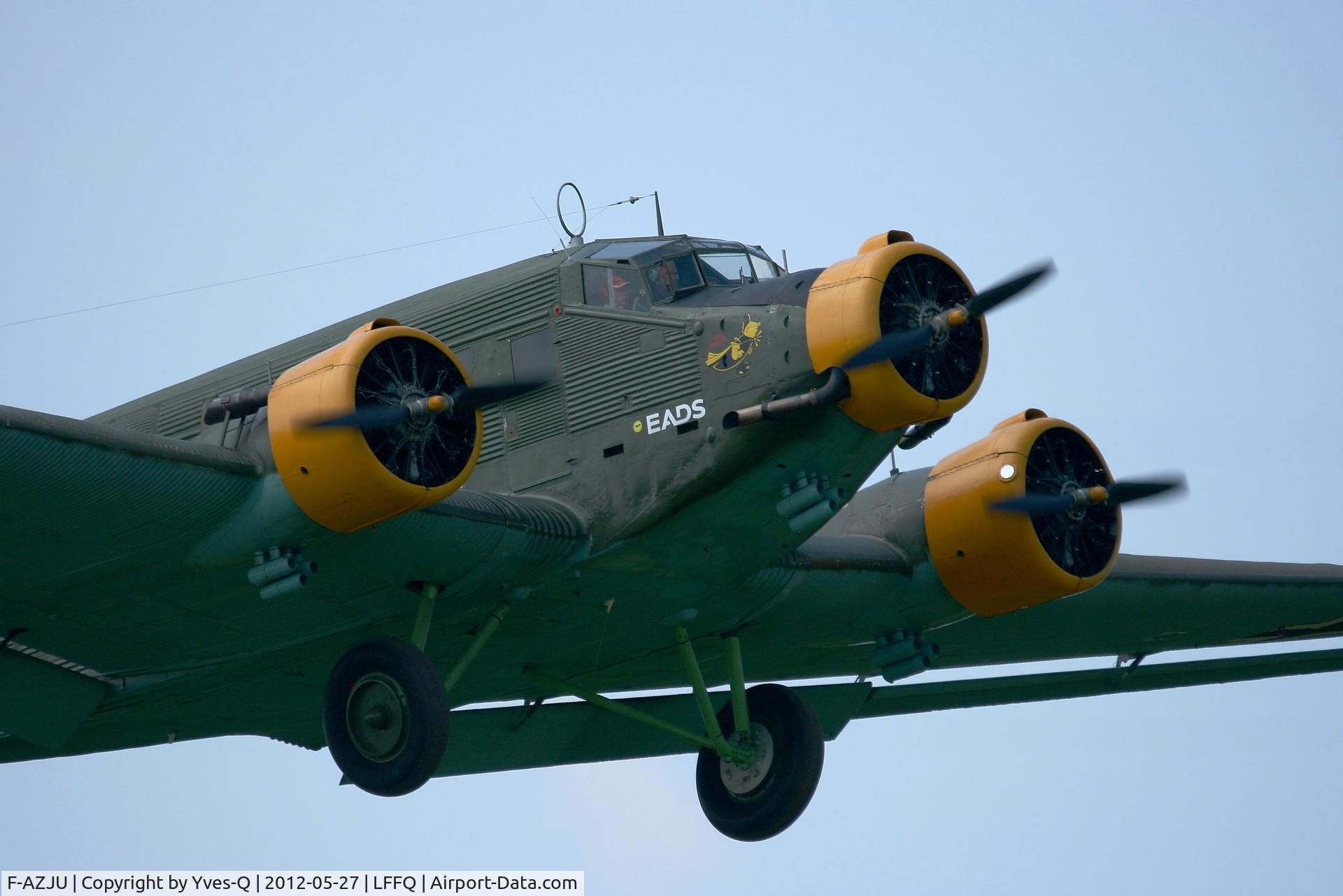 F-AZJU, 1952 Junkers (CASA) 352L (Ju-52) C/N 103, Junkers JU52-3M, Take off, La Ferte-Alais Airfield (LFFQ) Air show 2012