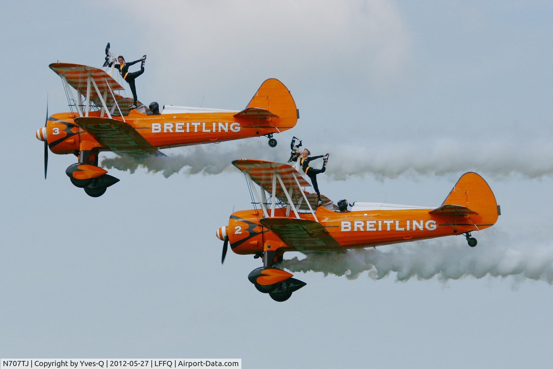 N707TJ, 1943 Boeing A75N1(PT17) C/N 75-950, Boeing A75N1(PT17), Breitling Windwalkers, La Ferté-Alais Airfield (LFFQ)