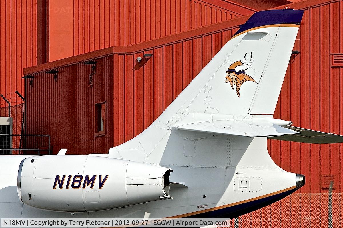 N18MV, 1996 Dassault Falcon 2000 C/N 24, Tail Logo on 1996 Dassault Aviation FALCON 2000, c/n: 24