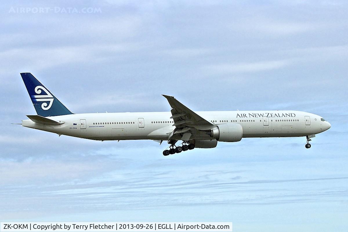 ZK-OKM, 2010 Boeing 777-306/ER C/N 38405, Air New Zealand ' Boeing 777-319ER, c/n: 38405 at Heathrow