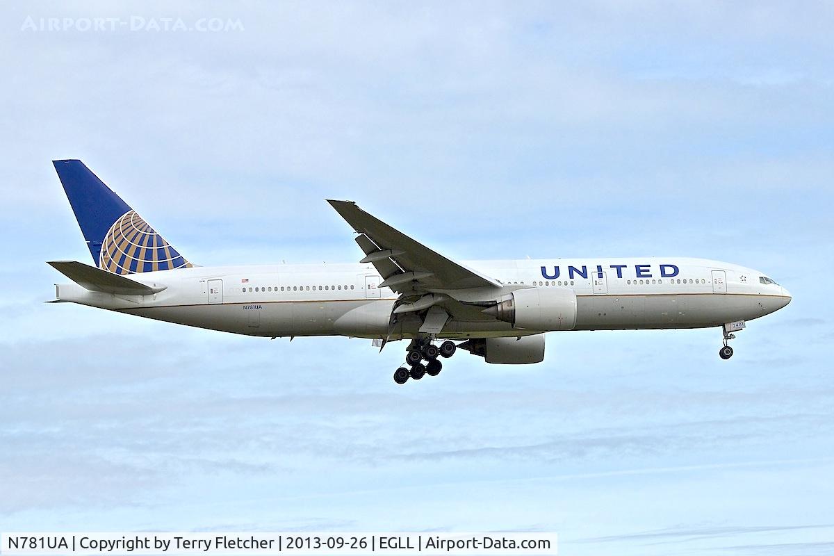 N781UA, 1996 Boeing 777-222 C/N 26945, 1996 Boeing 777-222, c/n: 26945 of United Airlines