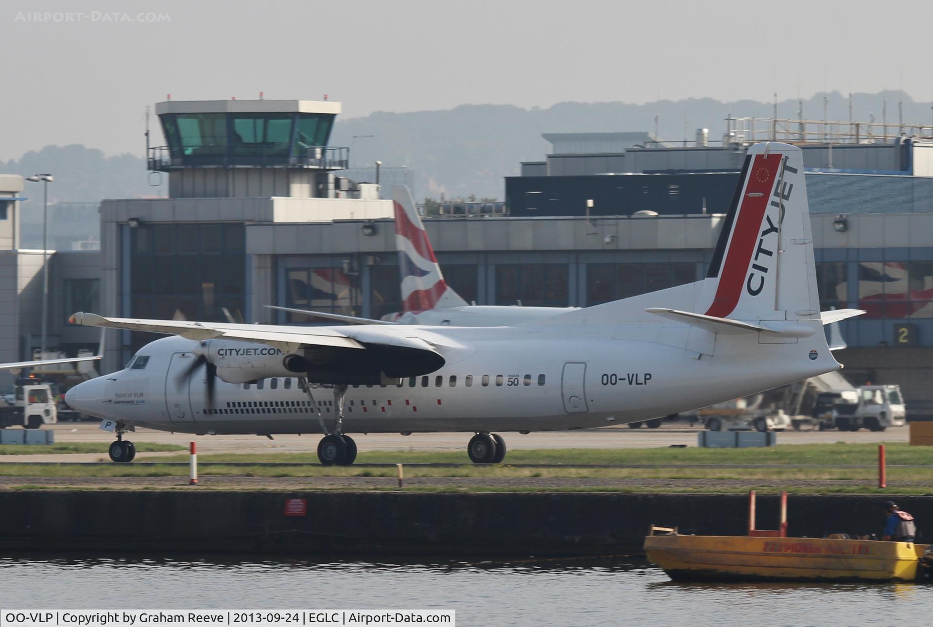 OO-VLP, 1991 Fokker 50 C/N 20209, Just landed.