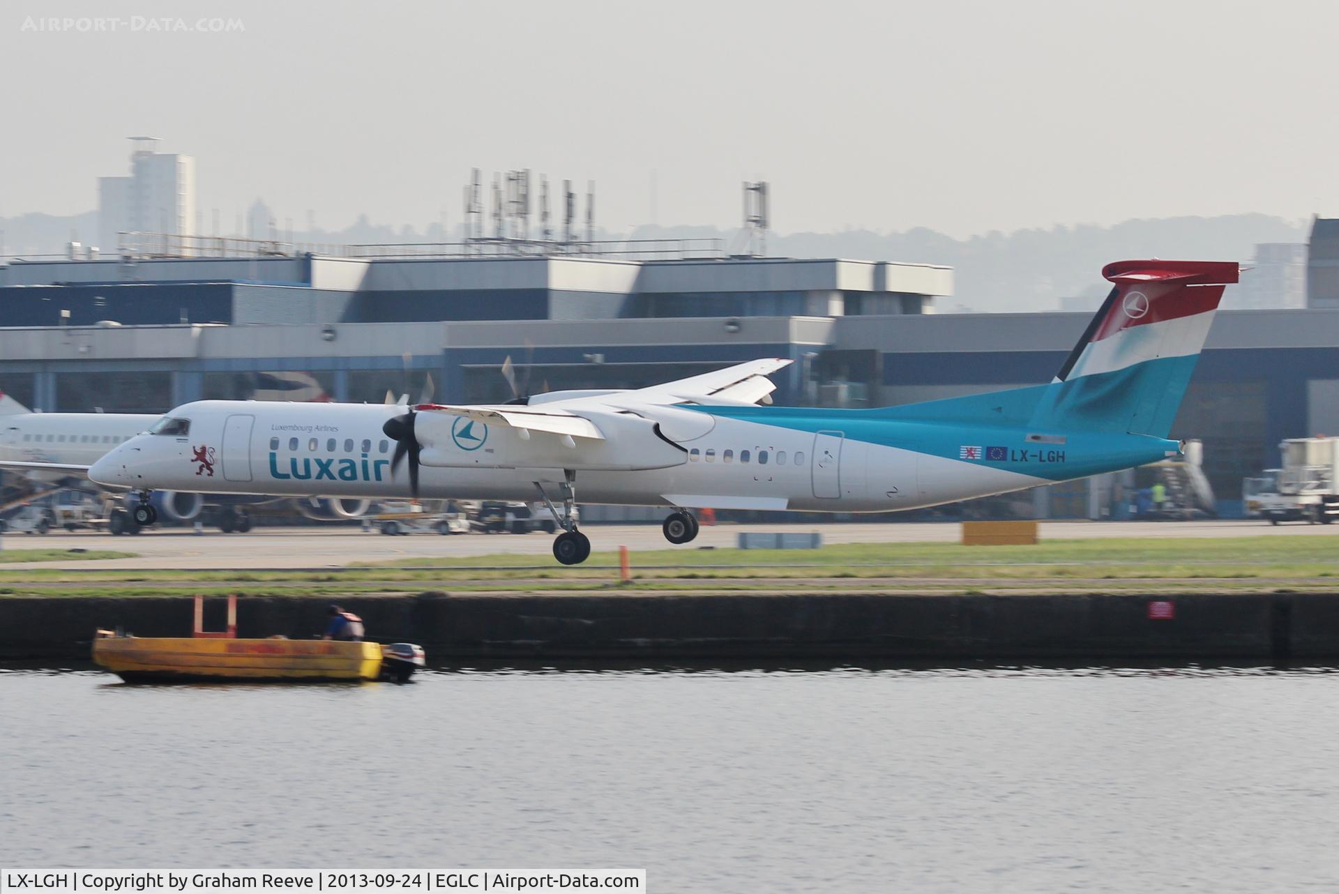 LX-LGH, 2012 Bombardier DHC-8-402Q Dash 8 Dash 8 C/N 4420, About to touch down.