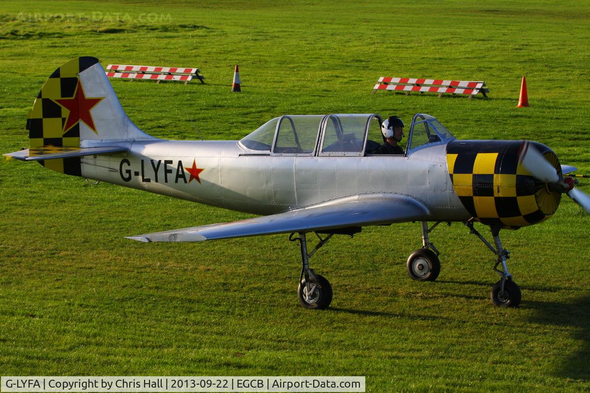 G-LYFA, 1982 Yakovlev Yak-52 C/N 822608, Barton resident