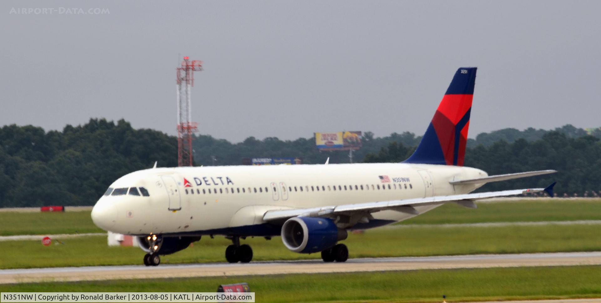 N351NW, 1997 Airbus A320-212 C/N 766, Takeoff Atlanta