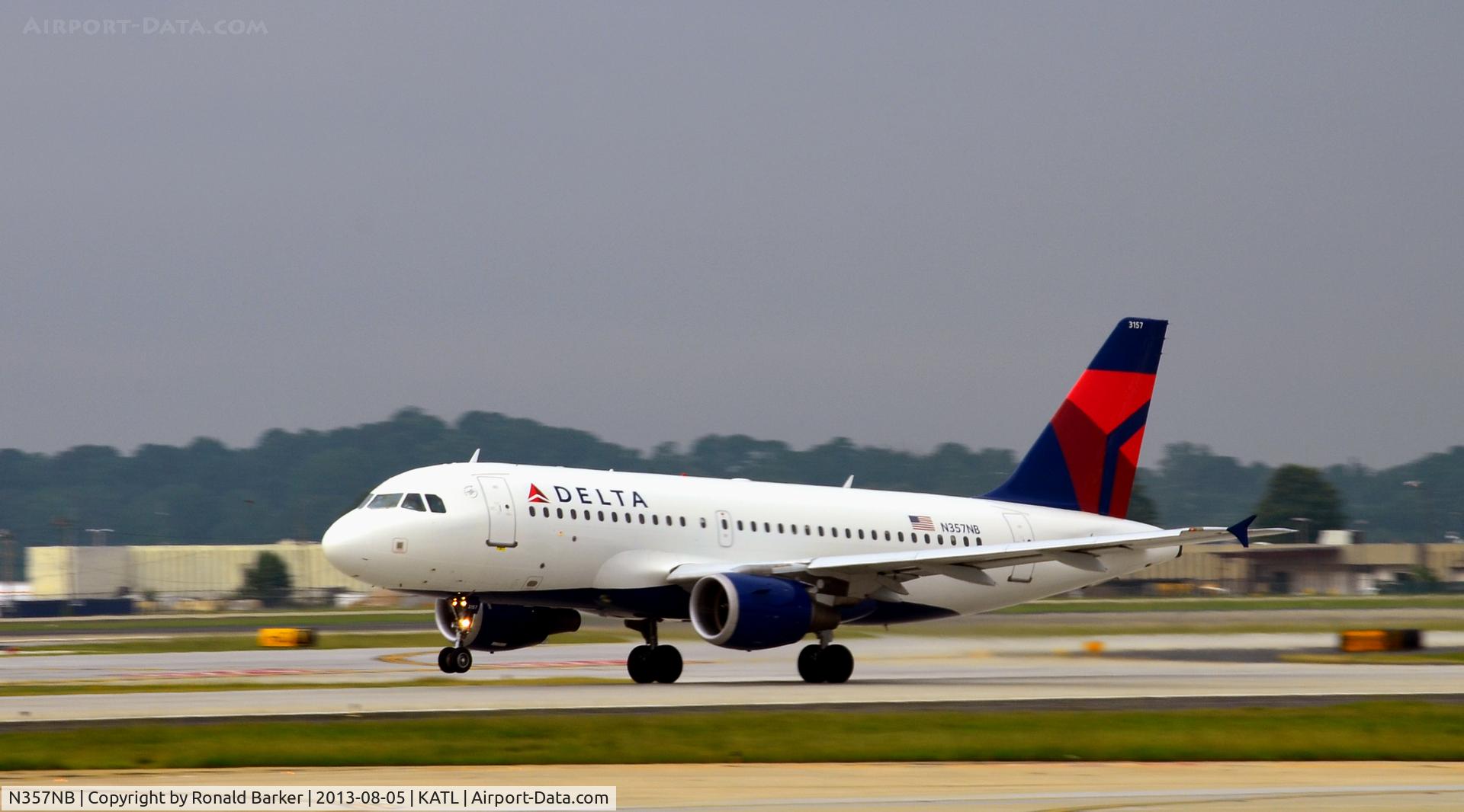 N357NB, 2002 Airbus A319-114 C/N 1875, Takeoff roll Atlanta