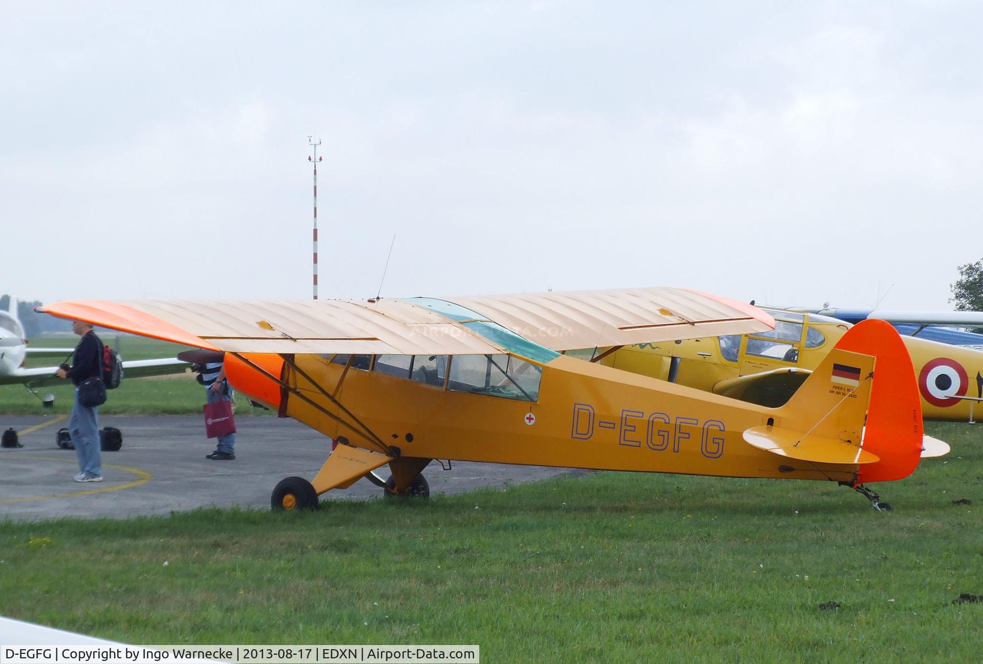 D-EGFG, 1954 Piper L-18C Super Cub C/N 18-3420, Piper L-18C Super Cub at the Spottersday of the Nordholz Airday 2013 celebrationg 100 Years of German Naval Aviation at Nordholz Naval Aviation Base