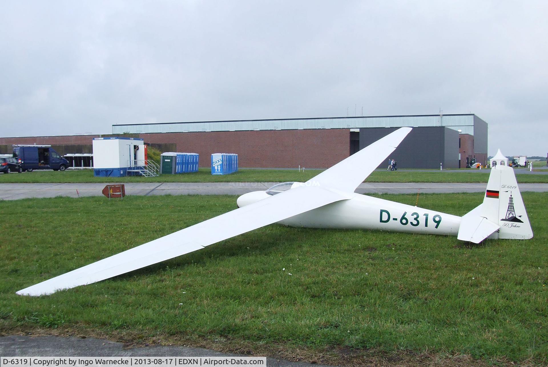 D-6319, 1964 Schleicher Ka-6CR Rhonsegler C/N Not found D-6219, Schleicher Ka 6 CR Rhönsegler at the Spottersday of the Nordholz Airday 2013 celebrationg 100 Years of German Naval Aviation at Nordholz Naval Aviation Base