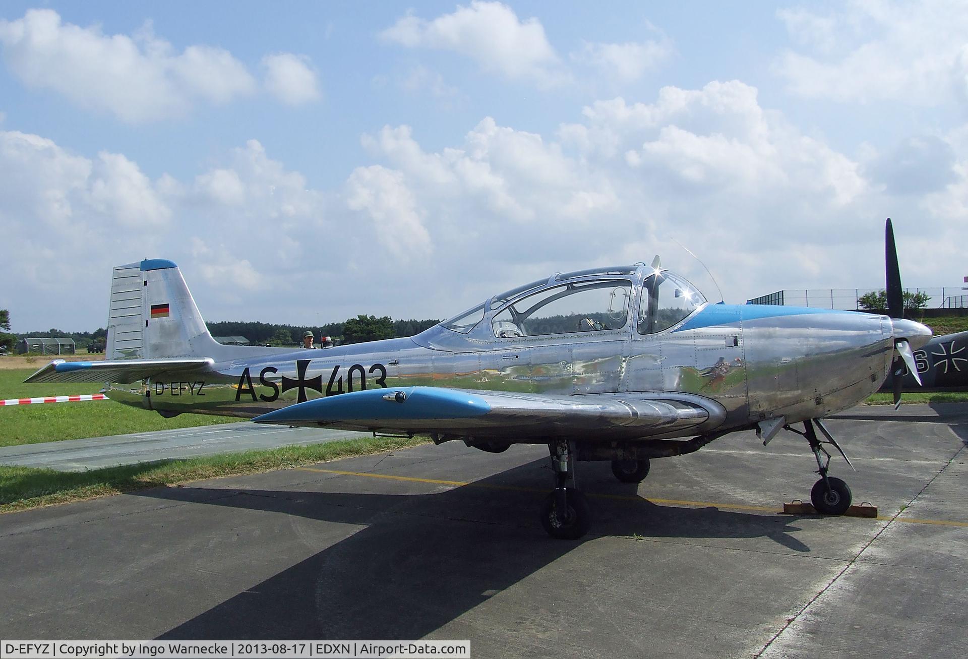 D-EFYZ, Focke-Wulf FWP-149D C/N 101, Piaggio (Focke-Wulf) P.149D at the Spottersday of the Nordholz Airday 2013 celebrationg 100 Years of German Naval Aviation at Nordholz Naval Aviation Base
