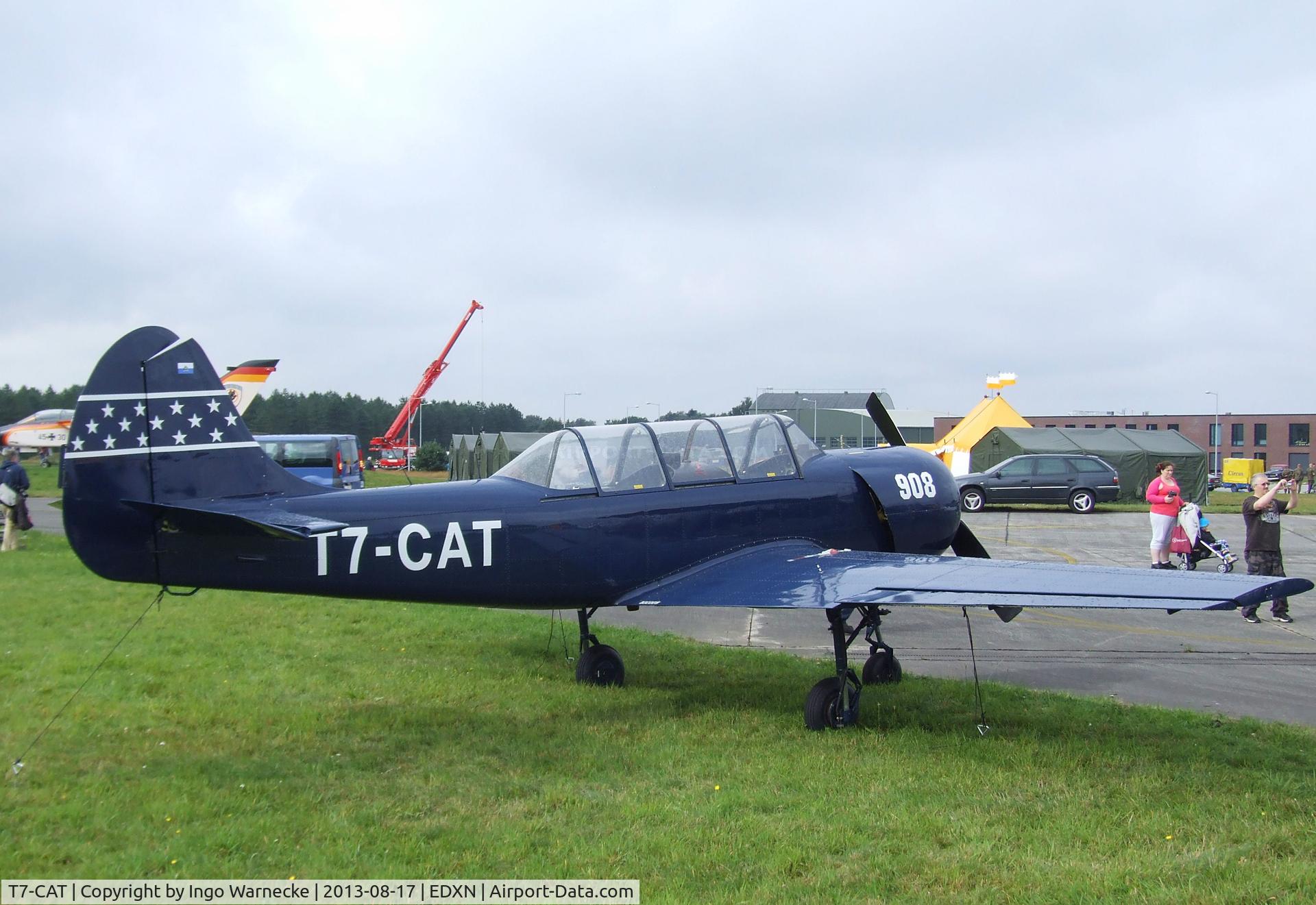 T7-CAT, Yakovlev Yak-52 C/N 832906, Yakovlev Yak-52 at the Spottersday of the Nordholz Airday 2013 celebrationg 100 Years of German Naval Aviation at Nordholz Naval Aviation Base